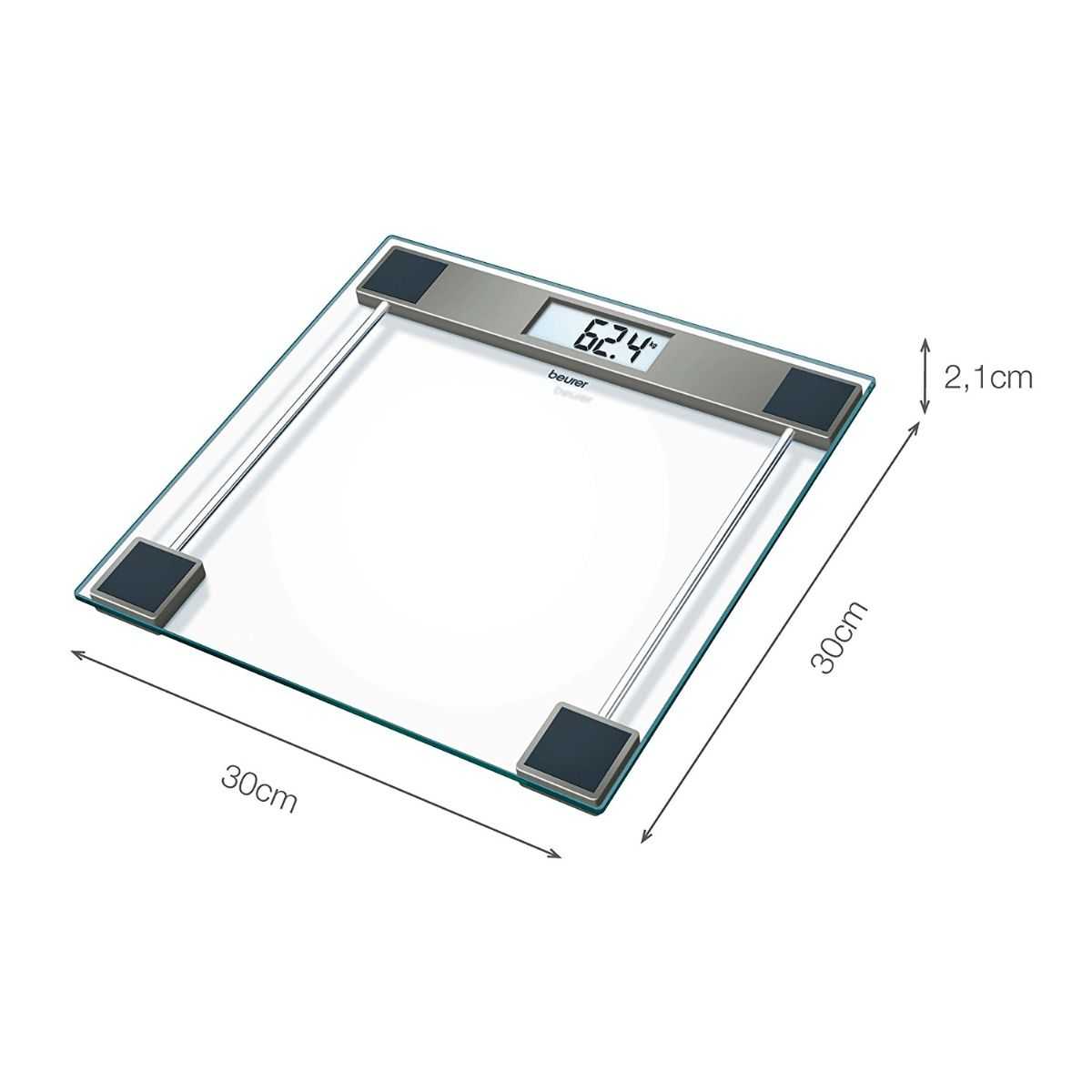 Cân điện tử đặt tại phòng tắm Beurer GS11