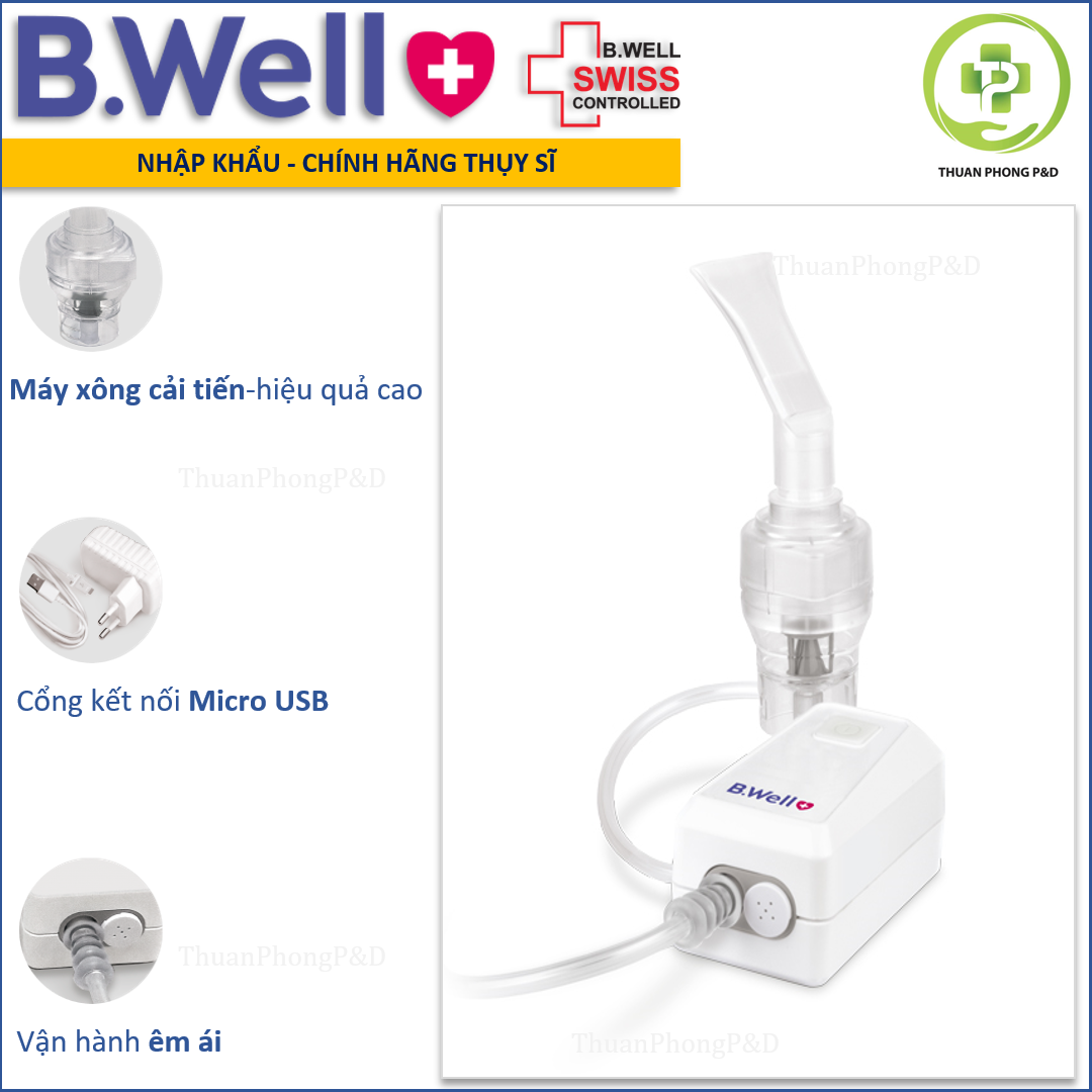 Máy xông mũi họng B.Well Swiss MED-120 -xuất xứ Thụy Sĩ