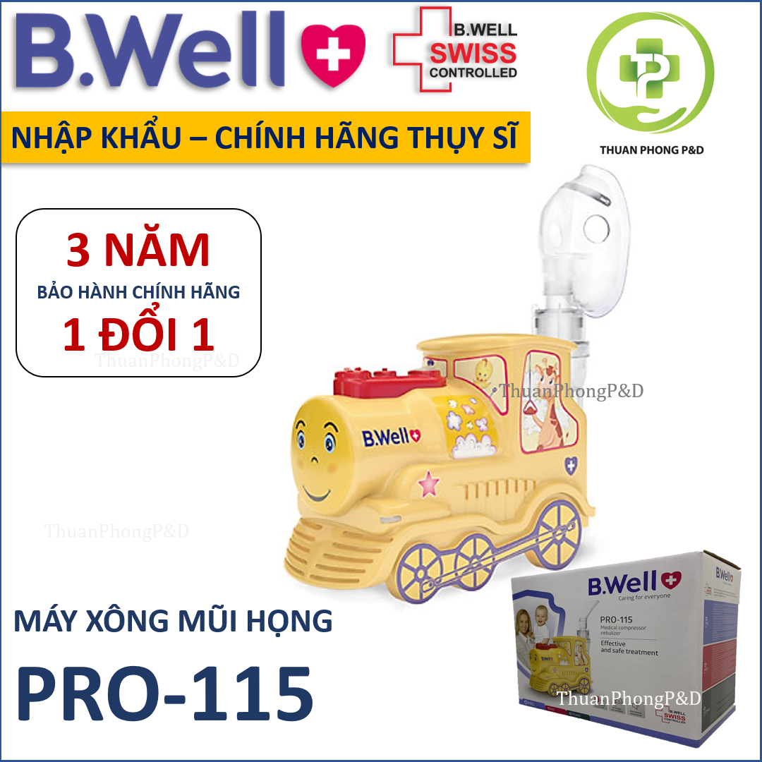 Máy xông mũi họng B.Well Swiss PRO-115- xuất xứ Thụy Sỹ- Freeship toàn quốc