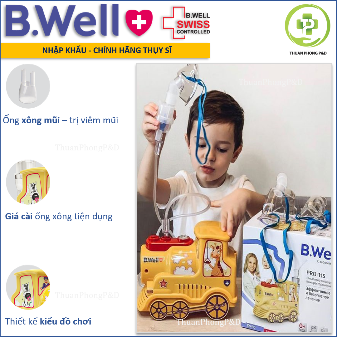 Máy xông mũi họng B.Well Swiss PRO-115- xuất xứ Thụy Sỹ- Freeship toàn quốc