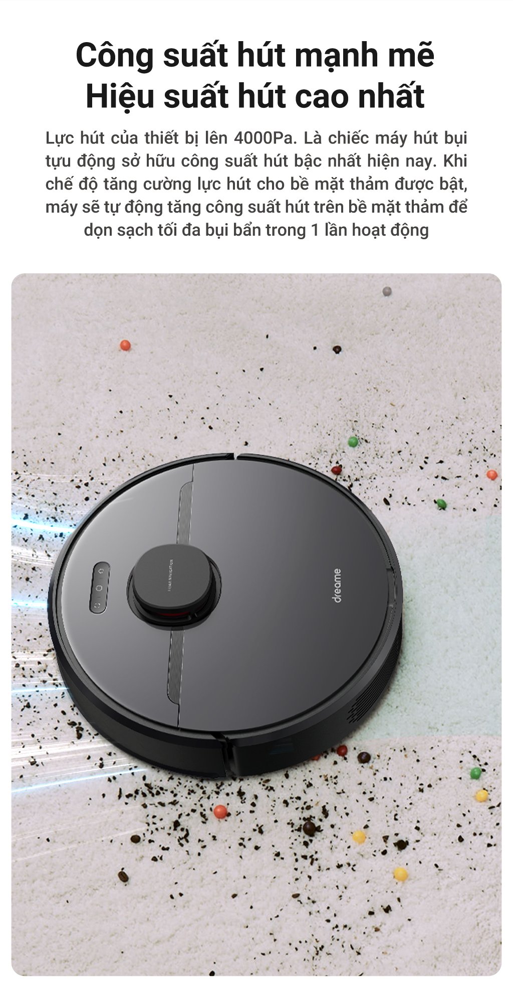 Máy hút bụi, lau sàn thông minh Dreame D9 Pro
